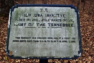 13th Iowa Infantry Marker. Click for full size. 13th Iowa Infantry Marker image. Click for full size.