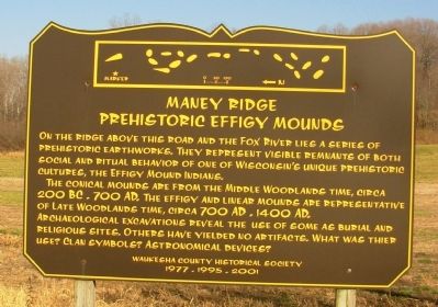 Maney Ridge Prehistoric Effigy Mounds Marker image. Click for full size.