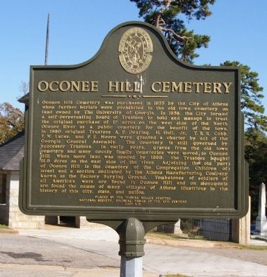 Oconee Hill Cemetery Marker image. Click for full size.