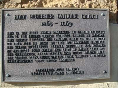 Holy Redeemer Catholic Church Marker image. Click for full size.