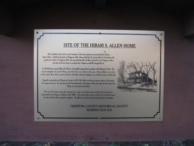 Site of the Hiram S. Allen Home Marker image. Click for full size.