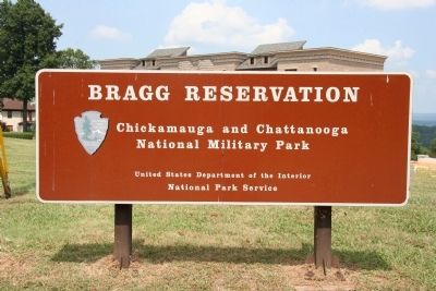 Bragg Reservation Sign image. Click for full size.