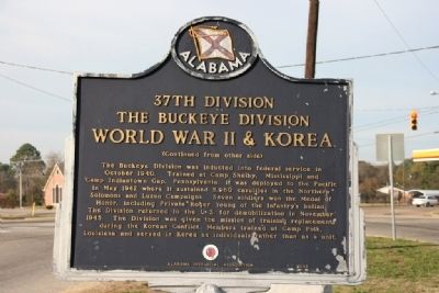 37th Division The Buckeye Division Marker (Side B) image. Click for full size.
