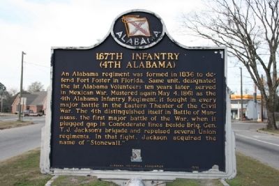 167th Infantry (4th Alabama) marker. image. Click for full size.