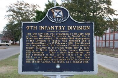 9th Infantry Division / “The Old Reliables” Marker (Side A) image. Click for full size.