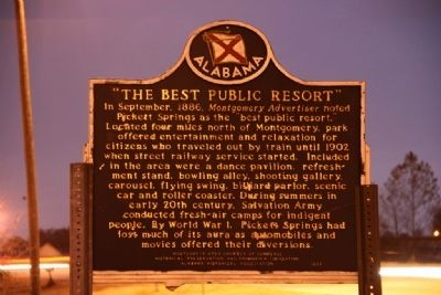 Pickett Springs / “The Best Public Resort” Marker (Side B) image. Click for full size.