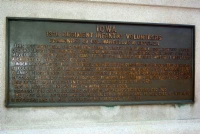 13th Iowa Infantry Marker. Click for full size. 13th Iowa Infantry Marker image. Click for full size.
