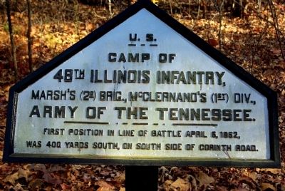 Camp of 48th Illinois Infantry Marker image. Click for full size.