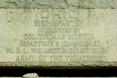 81st Ohio Infantry Marker. Click for full size. 81st Ohio Infantry Marker image. Click for full size.