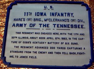 11th Iowa Infantry Marker image. Click for full size.