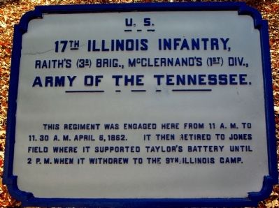 17th Illinois Infantry Marker image. Click for full size.