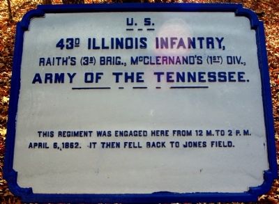 43rd Illinois Infantry Marker image. Click for full size.