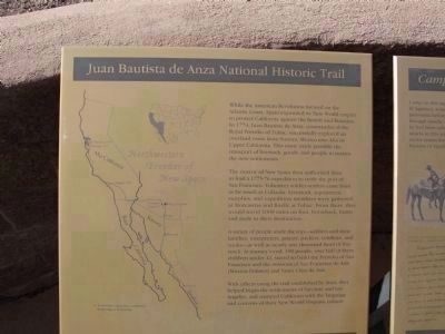 Juan Bautista de Anza National Historic Trail Marker image. Click for full size.
