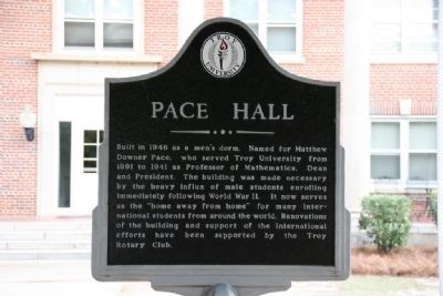 Pace Hall Marker image. Click for full size.