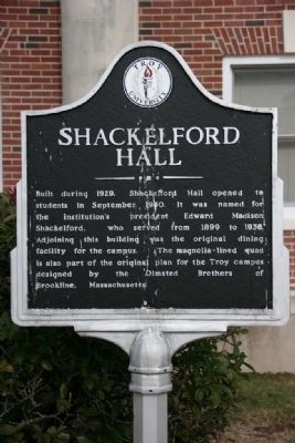 Shackelford Hall Marker image. Click for full size.