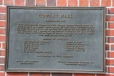 Cowart Hall Marker image. Click for full size.