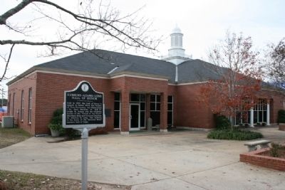 Hawkins-Adams-Long Hall Of Honor and Marker. Click for full size. Hawkins-Adams-Long Hall Of Honor and Marker image. Click for full size.