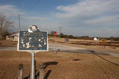 Elam Primitive Baptist Church Marker At The Intersection Of The County Roads. image. Click for full size.