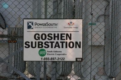 Goshen Substation Sign image. Click for full size.