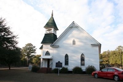 Little Oak United Methodist Church and Marker image. Click for full size.