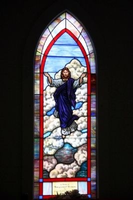 One of the Stain Glass Windows In Little Oak United Methodist Church image. Click for full size.