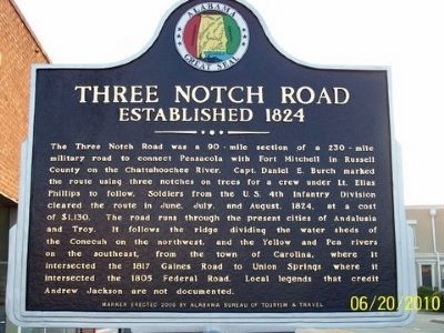Three Notch Road Marker - Side A image. Click for full size.