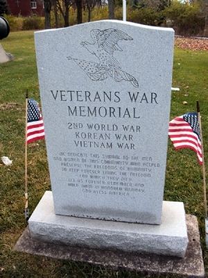 Veterans War Memorial Marker. Click for full size. Veterans War Memorial Marker image. Click for full size.