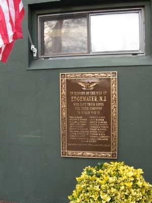 Edgewater World War II Memorial. Click for full size. Edgewater World War II Memorial image. Click for full size.