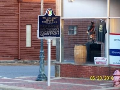 Hank and Audrey Williams Marker (Side B) From Across Three Notch Street image. Click for full size.