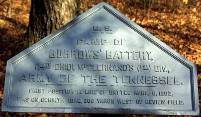 Camp of Burrow's Battery Marker. Click for full size. Camp of Burrow's Battery Marker image. Click for full size.