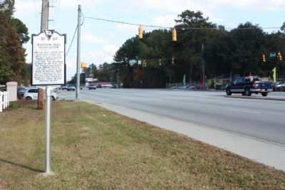 Windsor Hill Plantation Marker, looking east along Ashley Phosphate Road image. Click for full size.