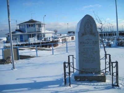 Marker and Harbor Master Building in Winter image. Click for full size.