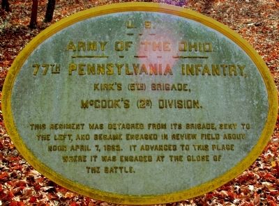 77th Pennsylvania Infantry Marker image. Click for full size.