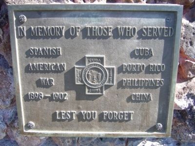 Spanish War Veterans Monument Marker. Click for full size. Spanish War Veterans Monument Marker image. Click for full size.