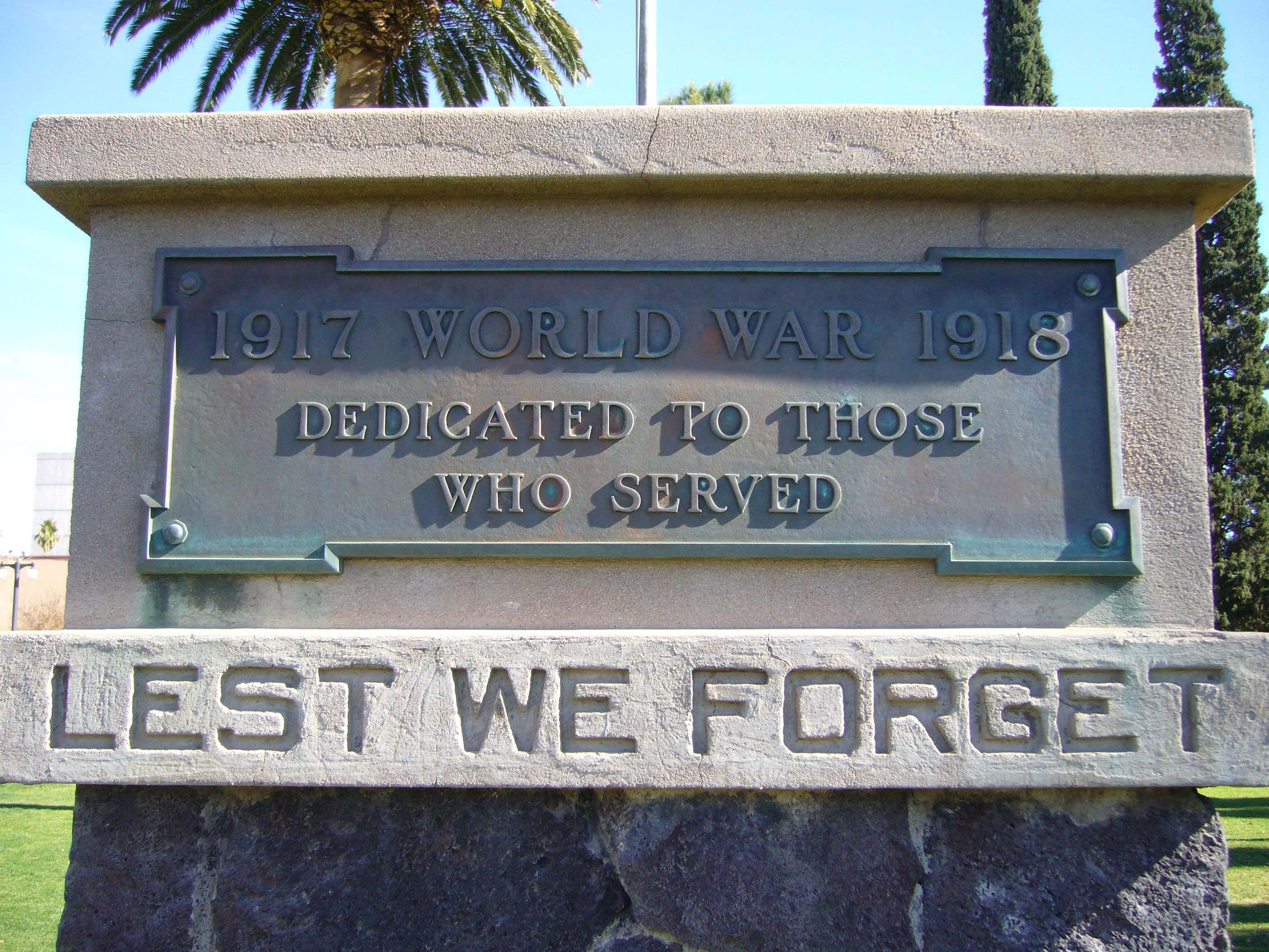 World War I Memorial Marker