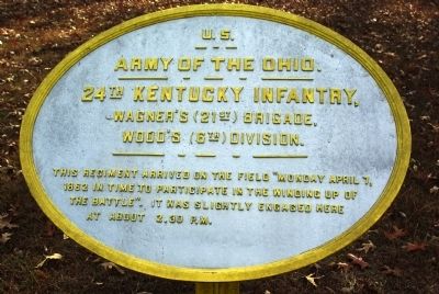 24th Kentucky Infantry Marker image. Click for full size.