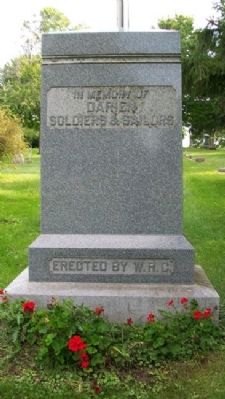 Darien Civil War Memorial. Click for full size. Darien Civil War Memorial image. Click for full size.