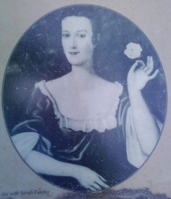 Sarah Fairfax, wife of George Wm. Fairfax image. Click for full size.