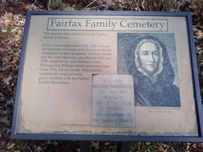Fairfax Family Cemetery Marker image. Click for full size.