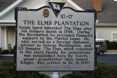 The Elms Plantation Marker image. Click for full size.