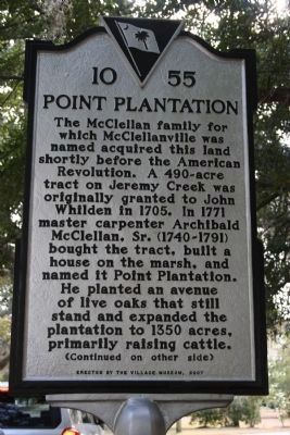 Point Plantation Marker - Side A image. Click for full size.