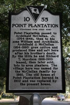 Point Plantation Marker - Side B image. Click for full size.