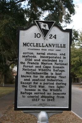 McClellanville Marker (Reverse). Click for full size. McClellanville Marker (Reverse) image. Click for full size.