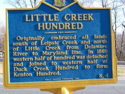 Little Creek Hundred Marker image. Click for full size.