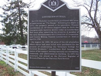 Loockerman Hall Marker image. Click for full size.