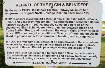 Rebirth of the Elgin & Belvidere Marker - Lower image. Click for full size.