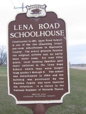 Lena Road Schoolhouse Marker image. Click for full size.