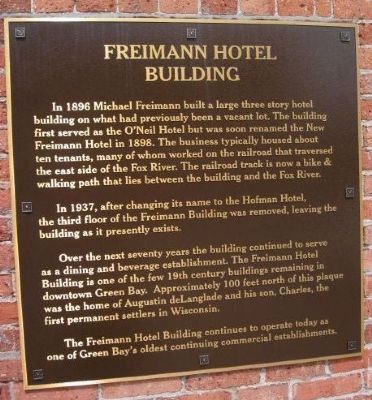 Freimann Hotel Building Marker image. Click for full size.