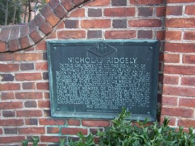Nicholas Ridgely Marker image. Click for full size.