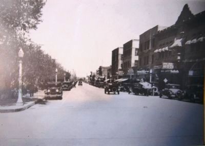 View north of Morley Avenue and Montezuma Hotel,. Click for full size. View north of Morley Avenue and Montezuma Hotel, image. Click for full size.